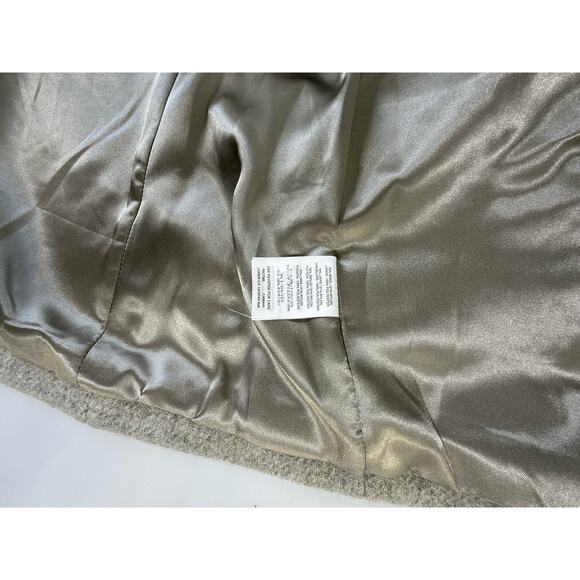 J Crew Sz 4P Majesty Peacoat Wool Blend Stadium Cloth Nello Gori Coat Gray - Picture 13 of 14